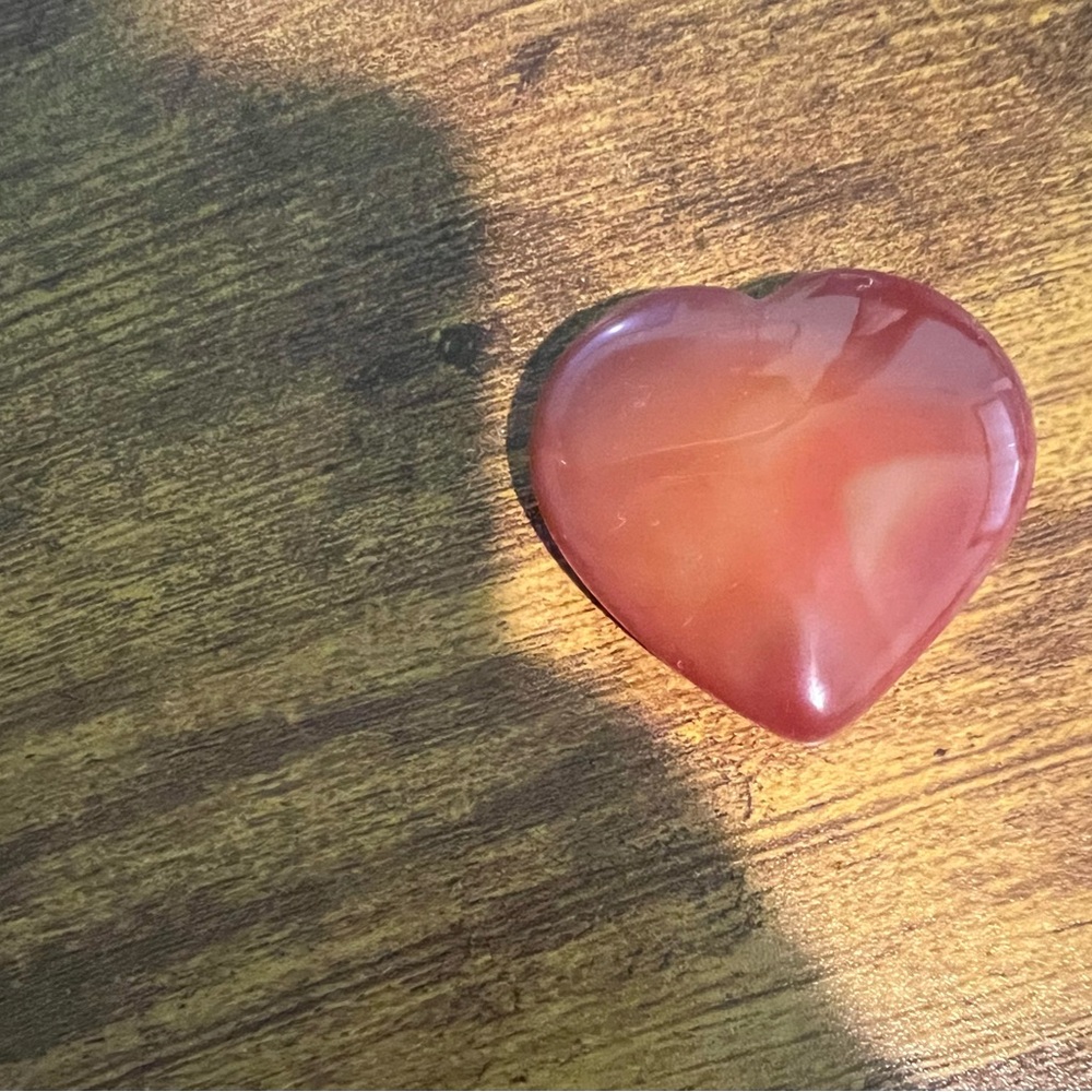 Red Carnelian Heart Stone